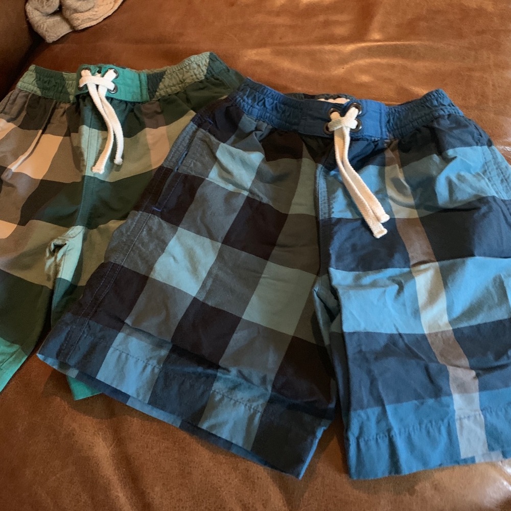 2 boys Burberry bathing suits